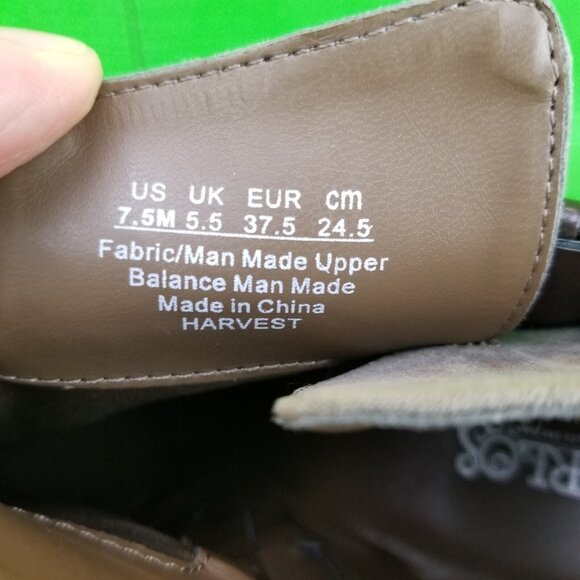 ✅Carlos Santana HARVEST Side Zip Heeled Western Ankle Booties Womens 7.5M Buckle - Picture 3 of 10